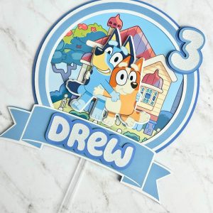 Bluey Blue Cake Topper