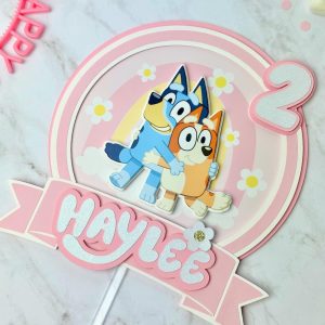 Bluey Daisy Pink Cake Topper