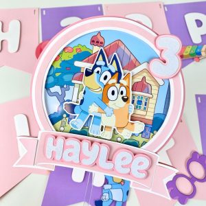 Bluey Pink Cake Topper