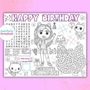 Gabby Birthday Activity Sheet
