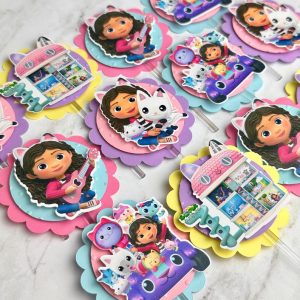 Gabby Dollhouse Cupcake Toppers