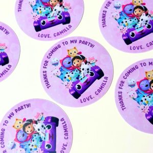 Gabby Dollhouse Favor Stickers