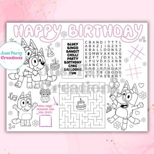 Bluey Happy Birthday Activity Sheet